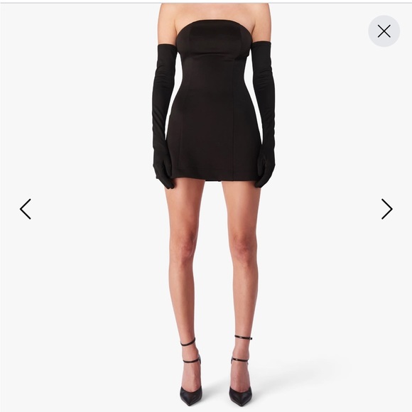 BLACK SCUBA CUPID DRESS, GLOVES & PINK PUFFS - Picture 2 of 2